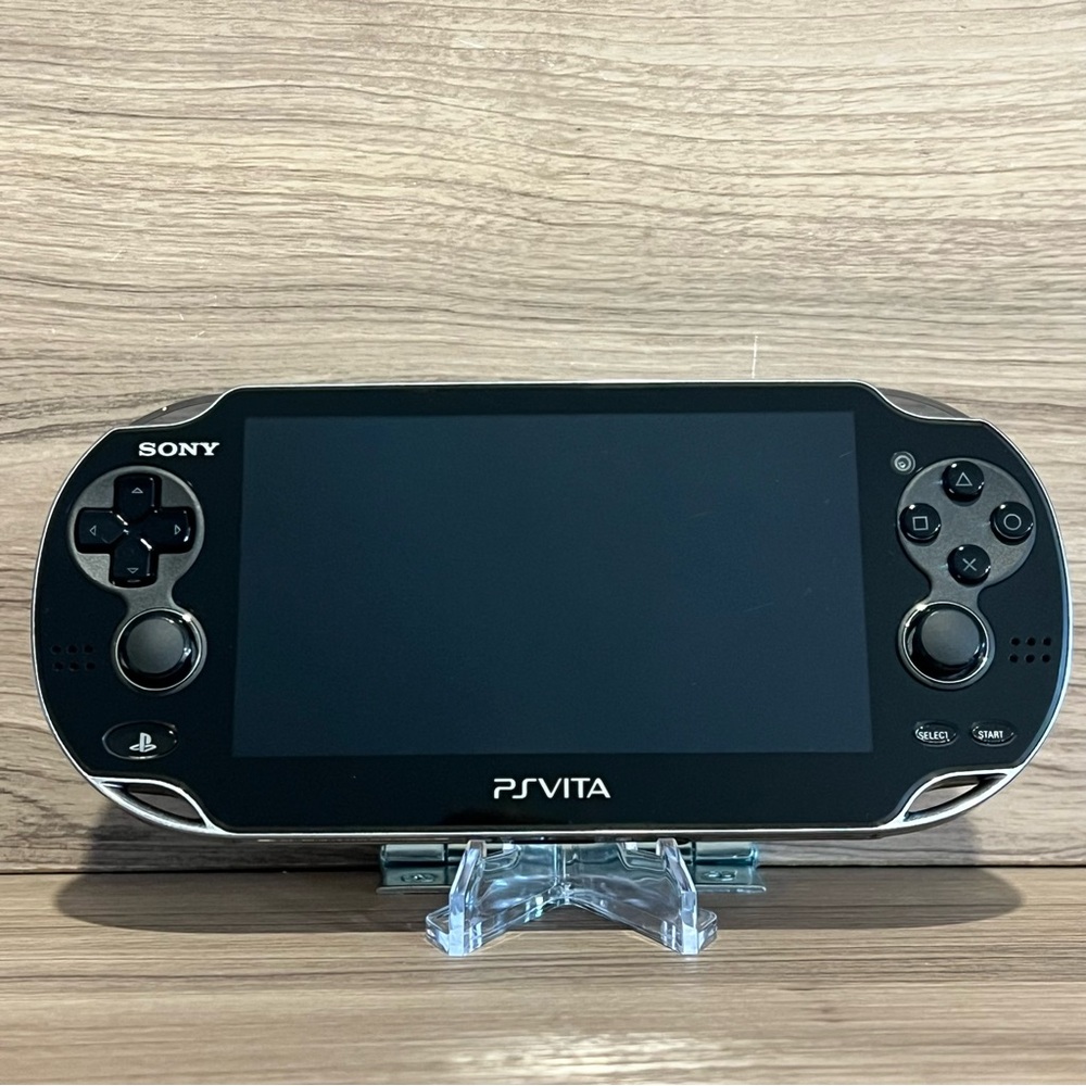 Sony PlayStation Vita PCH-1001 Crystal Black Handheld System + 4 GB Card CIB